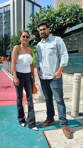 Nia Sharma and Kunaal Roy Kapur promoting her upcoming song 'Hairaan'