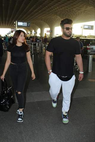 Mahira Sharma and Paras Chhabra spotted at the Mumbai airport