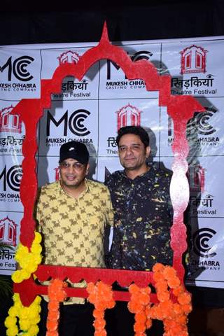 Mukesh Chhabra and Jaideep Ahlawat snapped at the Khidkiyaan Theatre Festival at Vile Parle 