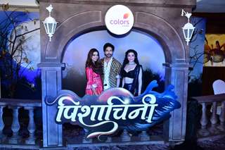 Nyrraa M Banerji, Harsh Rajput and Jiya Shankar attends press conferance of Pishachini at Sun and Sand hotel in Juhu