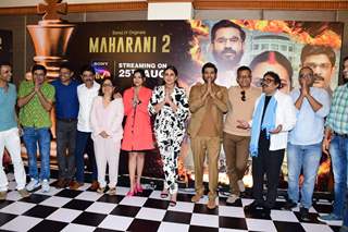 Huma Qureshi, Sohum Shah, Amit Sial, Anuja Sathe, Pramod Pathak, Vineet Kumar, spotted promoting Maharani 2 at JW Marriott in Juhu