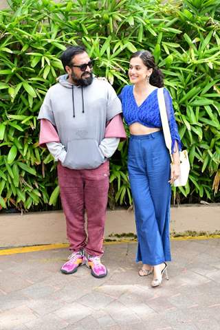 Taapsee Pannu and Anurag Kashyap snapped promoting their film Do Baaraa