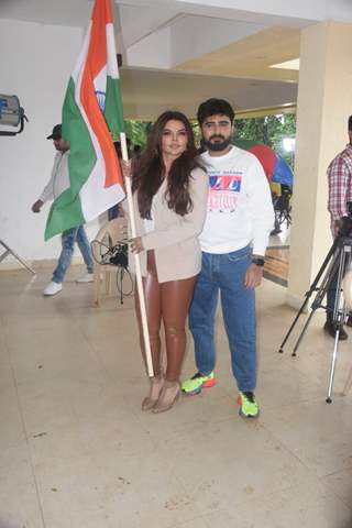 Rakhi Sawant spotted with beau Adil Khan in the city 