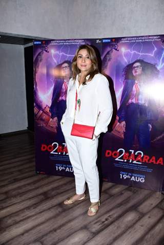 Urvashi Dholakia attend the screening of Do Baara in Mumbai