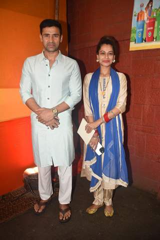 Payal Rohatgi and Sangram Singh spotted at Iskcon Temple in Juhu