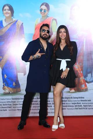 Mika Singh, Akanksha Puri snapped at the trailer launch Jahaan Chaar Yaar at PVR in Andheri