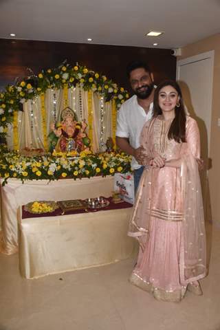 Shefali Jariwala and Parag Tyagi Ganpati celebration 