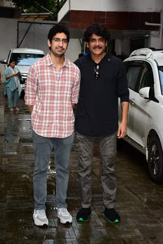 Ayan Mukerji and Akkineni Nagarjuna snapped at karan Johar's office in Khar