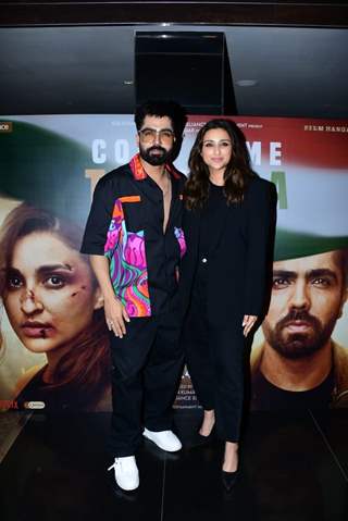 Harrdy Sandhu and Parineeti Chopra spotted at screening of Code Name Tiranga 