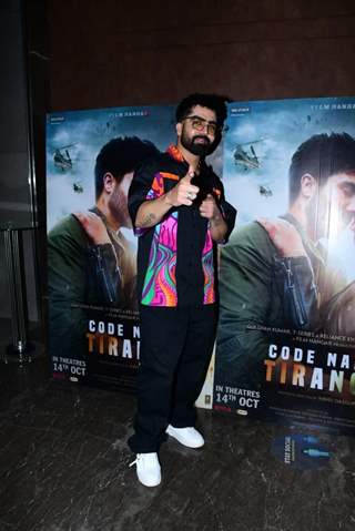 Harrdy Sandhu spotted at screening of Code Name Tiranga 