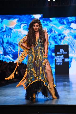 Chitrangda Singh ramp walk as a showstoppers on Day 3 of the Lakme Fashion Week 2022 