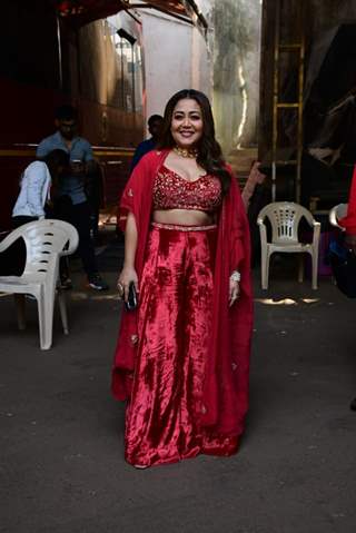 Neha Kakkar spotted on the set of Indian Ideol 13 