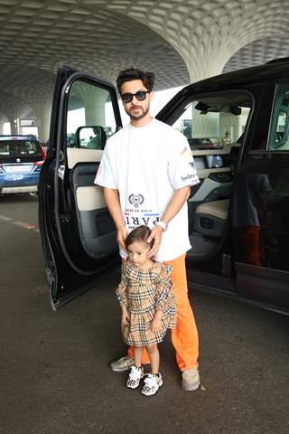 Aayush Sharma spotted at the Mumbai airport