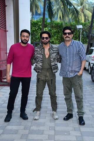Ayushmann Khurrana, Jaideep Ahlawat  spotted promoting his upcoming film An Action Hero at T-Series office in Andheri 