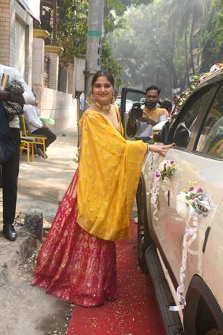 Arti Singh snapped at Rahul Kanal’s wedding in Khar