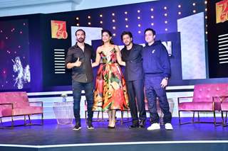Shah Rukh Khan, Deepika Padukone, John Abraham and Siddharth Anand attend the press conference on the success of Pathaan