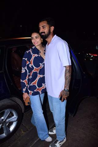 KL Rahul and Athiya Shetty snapped at Izumi in Bandra