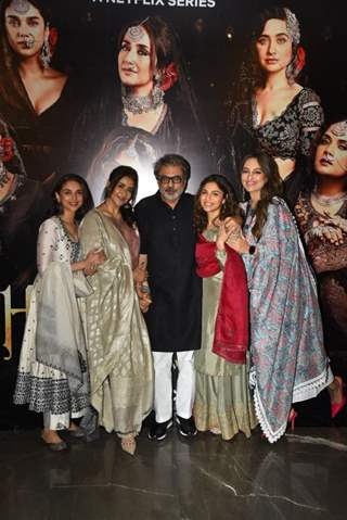  Sonakshi Sinha, Manisha Koirala, Sharmin Segal, Sanjay Leela Bhansali, Aditi Rao Hydari and others attend the teaser launch of their web series Heeramandi