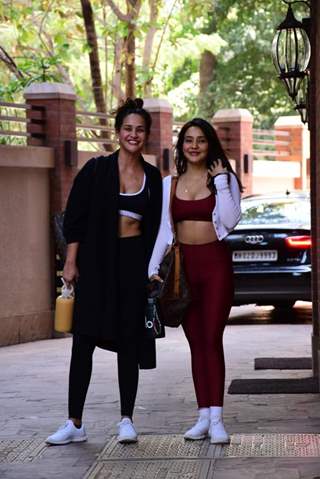 Aisha Sharma, Neha Sharma snapped in Bandra