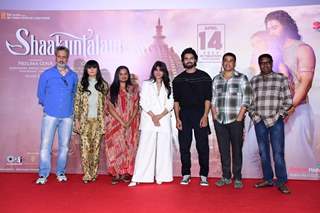 Samantha Ruth Prabhu, Dev Mohan, Neeta Lulla, Dil Raju, Anil Thadani and others snapped at the press conferance of Shaakuntalam in Mumbai