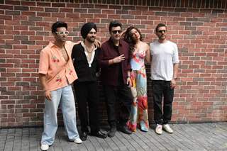 Pulkit Samrat, Varun Sharma, Richa Chadha Manjot Singh and snapped promoting their upcoming film Fukrey 3  