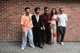 Pulkit Samrat, Varun Sharma, Richa Chadha Manjot Singh and snapped promoting their upcoming film Fukrey 3  