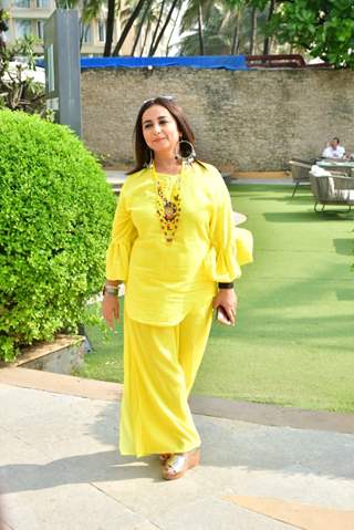 Divya Dutta snapped promoting upcoming film Aankh Micholi