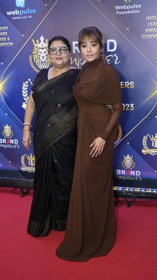 Tina Datta with her mother  attend Industry Leaders and Awards Convention