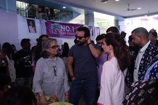 Saif Ali Khan, Soha Ali Khan and Sharmila Tagore spotted at Adoptathorn event