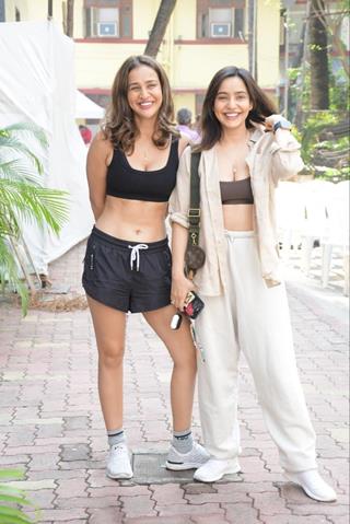 Neha Sharma and Aisha Sharma snapped in Bandra