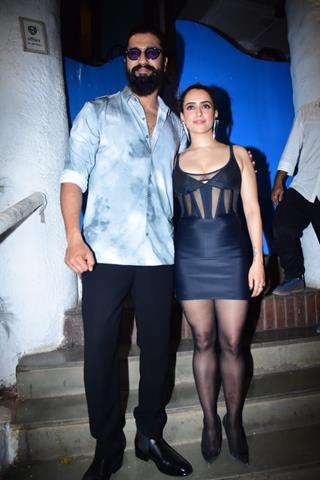 Vicky Kaushal and Sanya Malhotra in attendance at the celebration for Sam Bahadur.