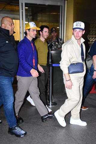 Nick Jonas snapped at the airport