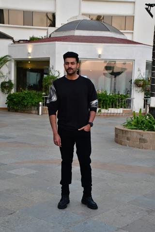 Varun Tej  Konidela snapped promoting upcoming film Operation Valentine