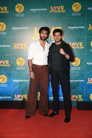 Abhimanyu Dassani and Meezaan Jaffrey  attend the screening of Love Storiyaan