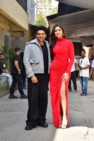 Guru Randhawa and Saiee Manjrekar snapped on the set of Jhalak Dikhhla Jaa 11