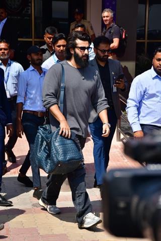 Arjun Kapoor snapped at the Jamnagar airport