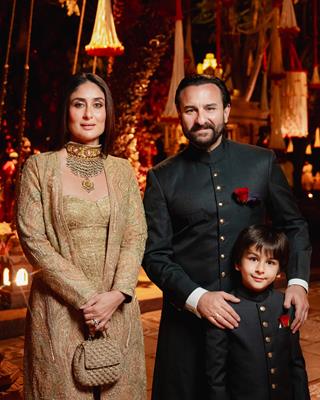 Saif Ali Khan, Kareena Kapoor and Taimur Ali Khan at Neeta Ambani at Anant Ambani and Radhika Merchant's pre wedding festivities day 3