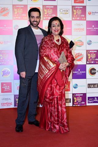 Luv Sinha and Poonam Sinha snapped at at Zee Cine Awards 2024