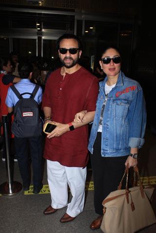 Saif Ali Khan and Kareena Kapoor spotted at the airport