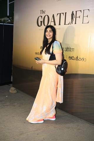 Adah Sharma snapped at the screening of The Goat Life