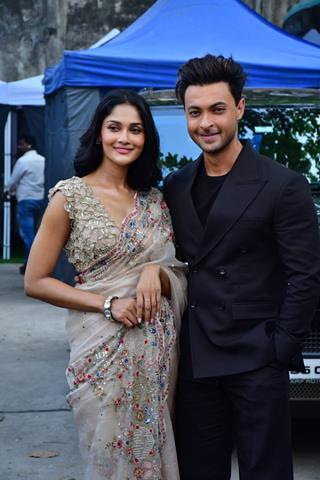 Aayush Sharma and Sushrii Shreya Mishraa snapped on the set of Dance Deewane 4 for Ruslaan promotion