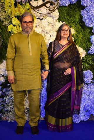 Vishal Bhardwaj and Rekha Bhardwaj attend Anand Pandit’s daughter Aishwarya's wedding reception