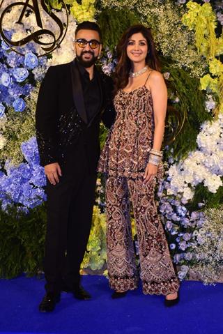 Shilpa Shetty and Raj Kundra attend Anand Pandit’s daughter Aishwarya's wedding reception