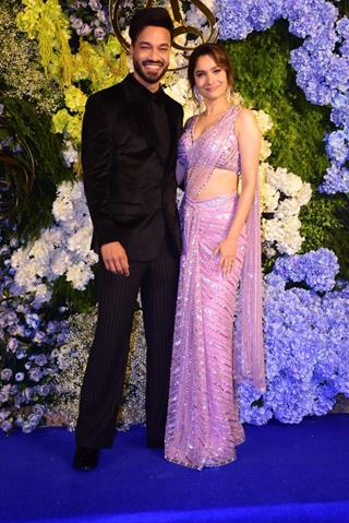 Ankita Lokhande and Vicky Jain  attend Anand Pandit’s daughter Aishwarya's wedding reception