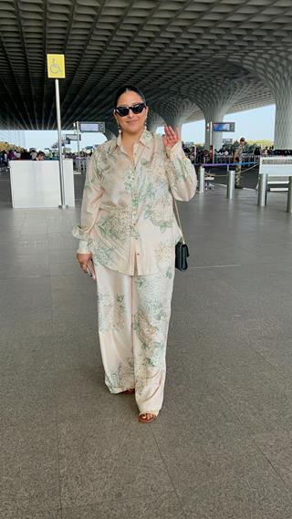 Raja Kumari snapped at the airport