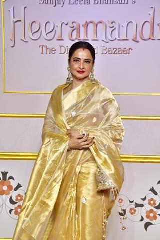 Rekha grace the premiere of Heeramandi