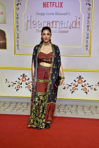 Shruti Haasan grace the premiere of Heeramandi