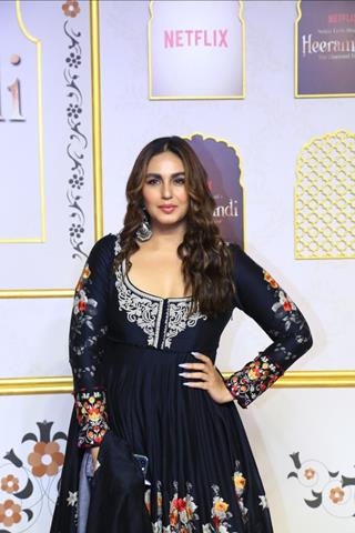 Huma Qureshi grace the premiere of Heeramandi