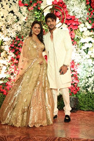 Ankit Gupta and Priyanka Choudhary attend Arti Singh's Wedding Ceremony