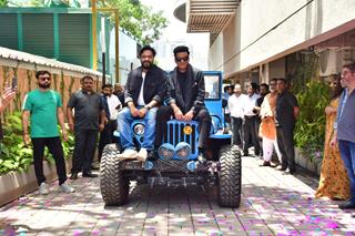 Manoj Bajpayee and Apoorv Singh Karki snapped at the trailer launch of Bhaiyyaa ji
